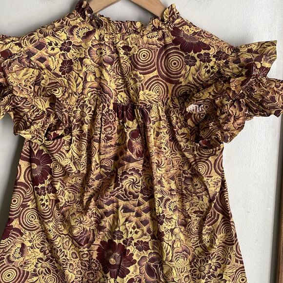 Ulla Johnson Ruffle Sleeve Letty Top in Amber - Picture 9 of 16
